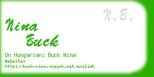 nina buck business card